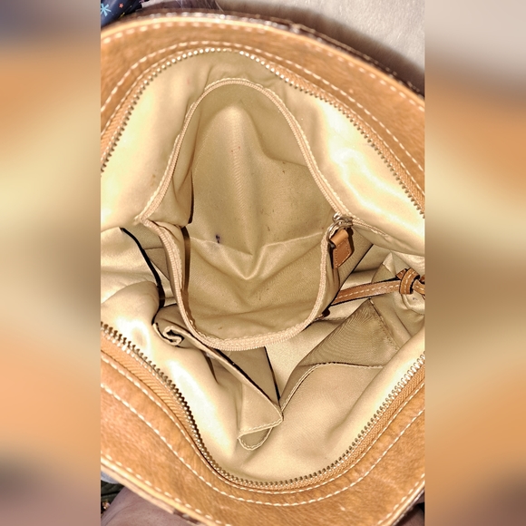 COACH GENUINE LEATHER AND SATIN JACQUARD BUCKET BAG - Picture 11 of 16